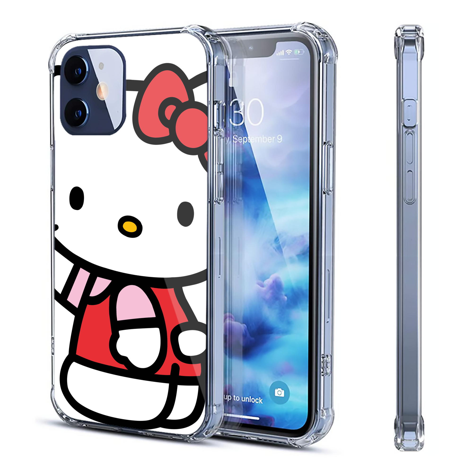 （画像用） Hello Kitty ハローキティ 【iPhone 12シリーズ対応】透明スマホケース（クリアソフトケース）
